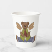Steampunk Teddy Bear met Fairy Wings Papieren Bekers (Voorkant)