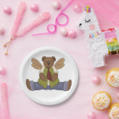 Steampunk Teddy Bear met Fairy Wings Papieren Bordje (Feest)