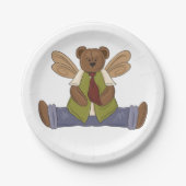 Steampunk Teddy Bear met Fairy Wings Papieren Bordje (Voorkant)