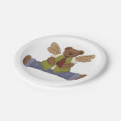 Steampunk Teddy Bear met Fairy Wings Papieren Bordje (Gekanteld)