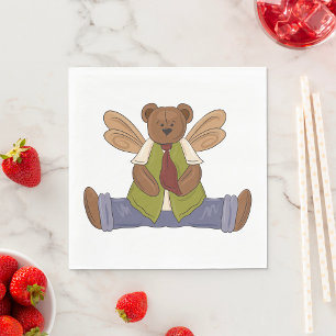 Steampunk Teddy Bear met Fairy Wings Servet