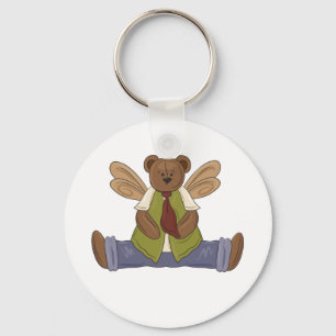 Steampunk Teddy Bear met Fairy Wings Sleutelhanger