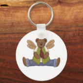Steampunk Teddy Bear met Fairy Wings Sleutelhanger (Voorkant)