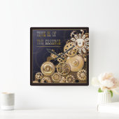 steampunk tegen muurklok vierkante klok (Huis)