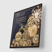 steampunk tegen muurklok vierkante klok (Hoek)