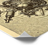 Steampunk Telescope  1898 illustratie Poster (Hoek)