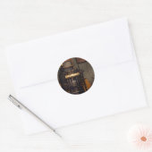 Steampunk - Terug in de machinekamer Ronde Sticker (Envelop)