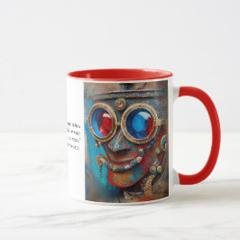 Steampunk The Tin Man Portret met citaat Mok