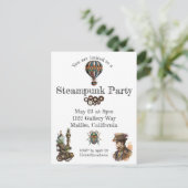 Steampunk-thema Briefkaart (Staand voorkant)