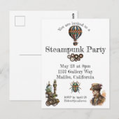 Steampunk-thema Briefkaart (Voorkant / Achterkant)