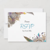 Steampunk thema bruiloft RSVP Kaart (Voorkant)