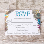 Steampunk thema bruiloft RSVP Kaart