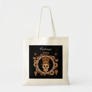 Steampunk thema top hoed schedel Thunder_Cove Tote Bag