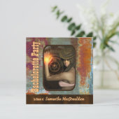 Steampunk thema vrijgezellenfeest kaart (Staand voorkant)