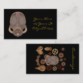 Steampunk Theme Gasmasker Thunder_Cove Visitekaartje (Voorkant / Achterkant)