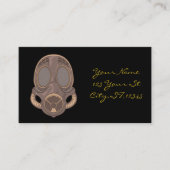 Steampunk Theme Gasmasker Thunder_Cove Visitekaartje (Voorkant)
