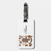 Steampunk Theme Thunder_Cove Bagagelabel (Achterkant verticaal)