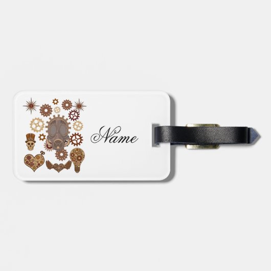 Steampunk Theme Thunder_Cove Bagagelabel (Achterkant horizontaal)