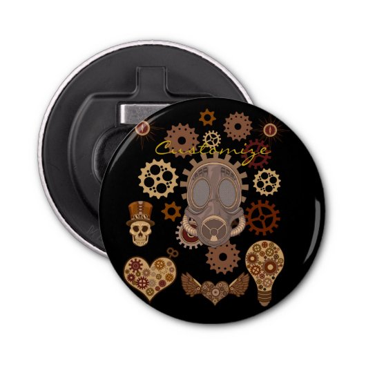 Steampunk Theme Thunder_Cove Button Flesopener (Voorkant)
