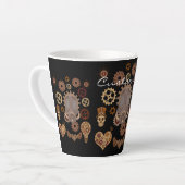 Steampunk Theme Thunder_Cove Latte Mok (Linkerhoek)
