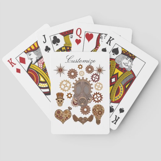 Steampunk Theme Thunder_Cove Pokerkaarten (Achterkant)
