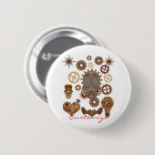 Steampunk Theme Thunder_Cove Ronde Button 5,7 Cm (Voorkant /achterkant)