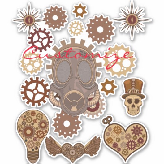 Steampunk Theme Thunder_Cove Sticker (Voorkant)
