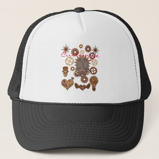 Steampunk Theme Thunder_Cove Trucker Pet (Voorkant)