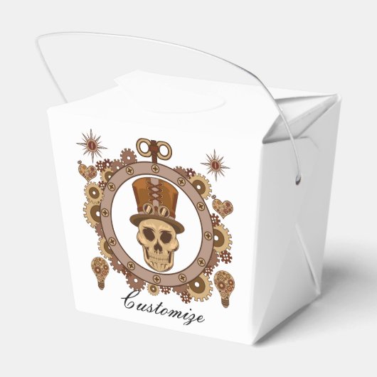 Steampunk Theme Top Hat Skull Thunder_Cove Bedankdoosjes (Achterkant)