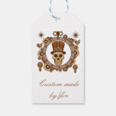 Steampunk Theme Top Hat Skull Thunder_Cove Cadeaulabel (Achterkant)