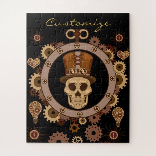 Steampunk Theme Top Hat Skull Thunder_Cove Legpuzzel (Verticaal)