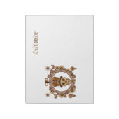 Steampunk Theme Top Hat Skull Thunder_Cove Notitieblok (Linkerzijde)