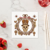 Steampunk Theme Top Hat Skull Thunder_Cove Servet (Insitu)