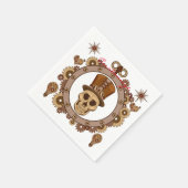 Steampunk Theme Top Hat Skull Thunder_Cove Servet (Hoek)