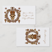 Steampunk Theme Top Hat Skull Thunder_Cove Visitekaartje (Voorkant / Achterkant)
