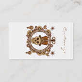 Steampunk Theme Top Hat Skull Thunder_Cove Visitekaartje (Achterkant)