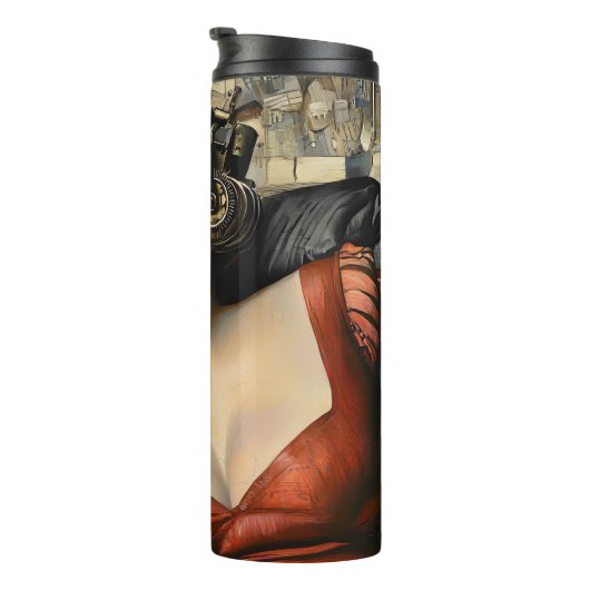 Steampunk Thermal Tumbler Thermosbeker (Geroteerd rechts)