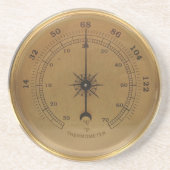 Steampunk-thermometer Zandsteen Onderzetter (Voorkant)