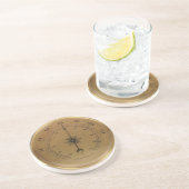 Steampunk-thermometer Zandsteen Onderzetter (Zijkant)