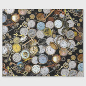 Steampunk Thmed Pocket Watts, Gears, Klokken Cadeaupapier (Vlak)
