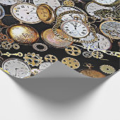 Steampunk Thmed Pocket Watts, Gears, Klokken Cadeaupapier (Hoek)