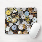 Steampunk Thmed Pocket Watts, Gears, Klokken Muismat (Met muis)