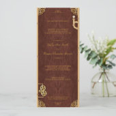 Steampunk "Ticket" Uitnodiging/Menu Kaart (Staand voorkant)