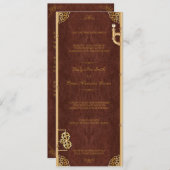 Steampunk "Ticket" Uitnodiging/Menu Kaart (Voorkant / Achterkant)