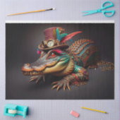 Steampunk TicTok Alligator Decoupage Tissuepapier (Craft)