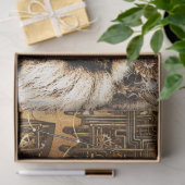 Steampunk Tiger Art 20x30-ontkoppeling Tissuepapier (Geschenk)