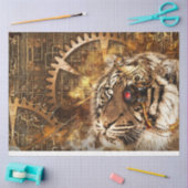 Steampunk Tiger Art 20x30-ontkoppeling Tissuepapier (Craft)