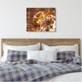 Steampunk Tiger Canvas Afdruk (Insitu (Slaapkamer))