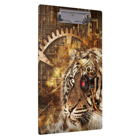 Steampunk Tiger Klembord (Rechts)