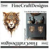 Steampunk Tiger Metallic Wielen Decoupage L 136 Tissuepapier